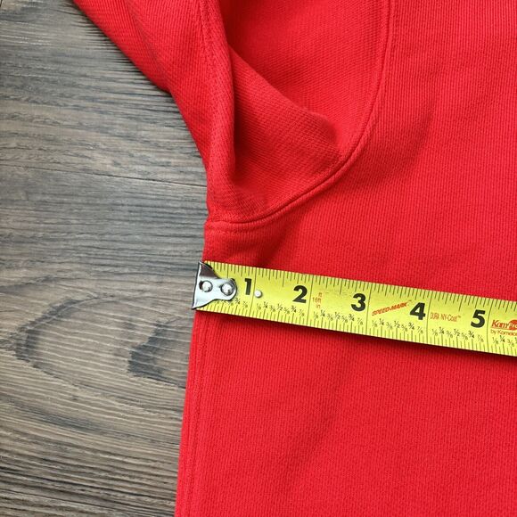 Lego x Levis Sweatshirt Men’s Sz Large Red Long Sleeve Pullover Brick Patch - Picture 4 of 9